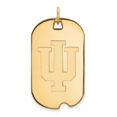 Indiana University Large Dog Tag 14k Yellow Gold 4Y028IU, MPN: 4Y028IU, 886774878584