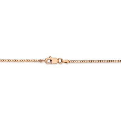 22 Inch 1.3mm Box Chain 14k Rose Gold RSC36-22, MPN: RSC36-22, 886774585697