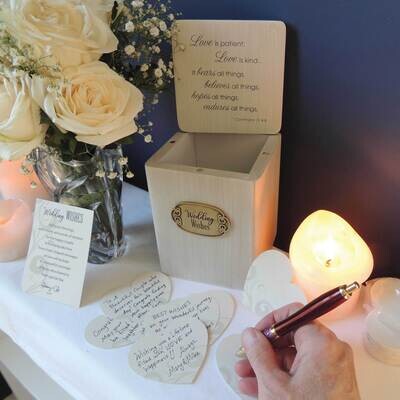 Wedding Wishes Keepsake Box with Engraving Plate and Paper Slips GM24258, MPN: GM24258, 785525305464