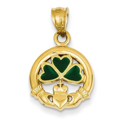 Enameled Claddagh Charm 14k Gold K214, MPN: K214, 883957867892