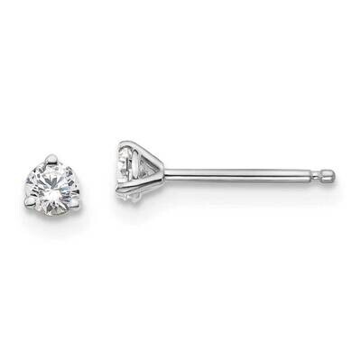 1/5Ctw Vs/Si, D E F, 3 Prong Earrings 14k White Gold Lab Grown Diamond EM1017-020-WLD, MPN: EM1017-…