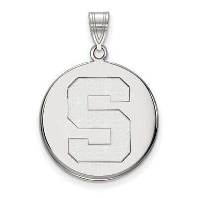 Michigan State University Large Disc Pendant 10k White Gold 1W041MIS, MPN: 1W041MIS, 886774787381