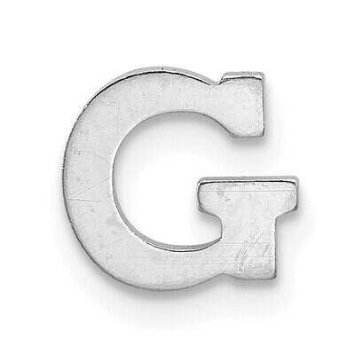 Die Struck Letter G 14k White Gold WG2221G, MPN: WG2221G,