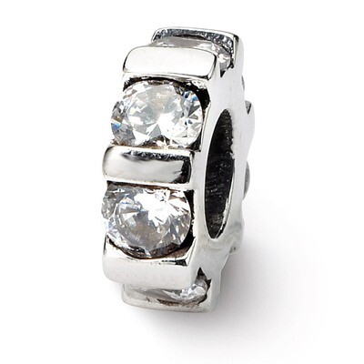 Synthetic Diamond Bead - Sterling Silver QRS421, MPN: QRS421, 883957723181