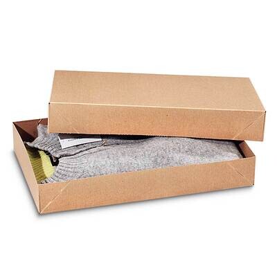 Brown Pack of 10 Rectangle 17x11x2.5in Paper Gift Boxes JT5089-BR, MPN: JT5089-BR,