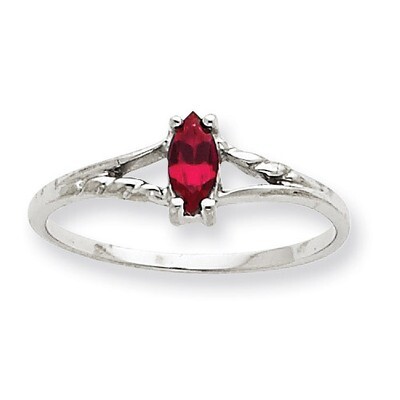Polished Geniune Garnet Birthstone Ring 10k White Gold 10XBR190, MPN: 10XBR190, 191101091520