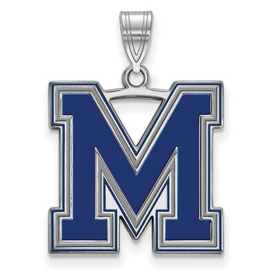 University of Memphis Large Enamel Pendant Sterling Silver SS064UMP, MPN: SS064UMP, 886774711126