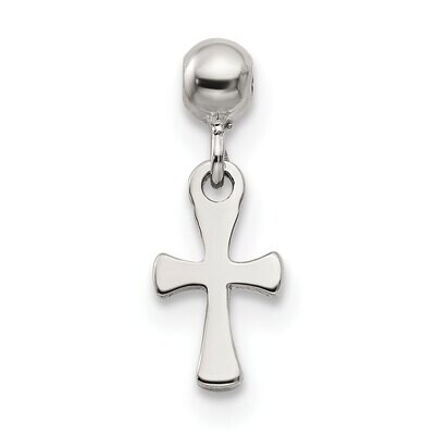 Cross Charm Sterling Silver Dangle QMM126, MPN: QMM126,