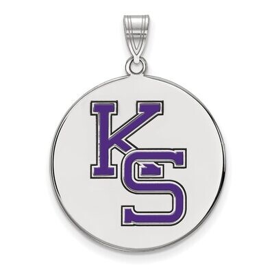 Kansas State University Large Enamel Disc Pendant Sterling Silver SS073KSU, MPN: SS073KSU, 88677468…