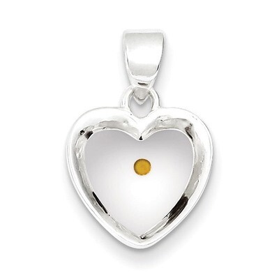 Enameled with Mustard Seed Heart Pendant Sterling Silver QC6698, MPN: QC6698, 723252763607