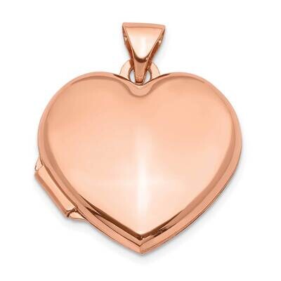 18mm Domed Heart Locket 10k Rose Gold 10XL663, MPN: 10XL663,