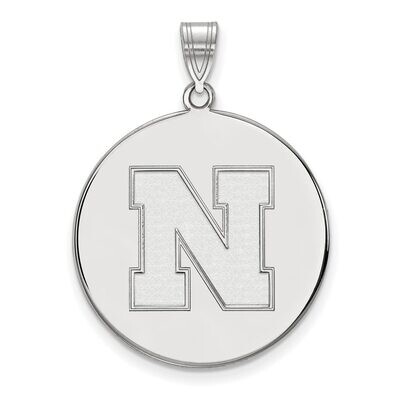 University of Nebraska x-Large Disc Pendant 14k White Gold 4W060UNE, MPN: 4W060UNE, 886774852317