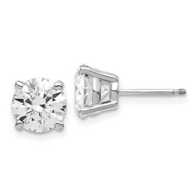 4ct. 8.0mm Round G H I True Light Moissanite Earrings 14k White Gold WG324-12MT, MPN: WG324-12MT, 1…