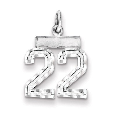 Number 22 Charm Sterling Silver QSN22, MPN: QSN22, 883957120492