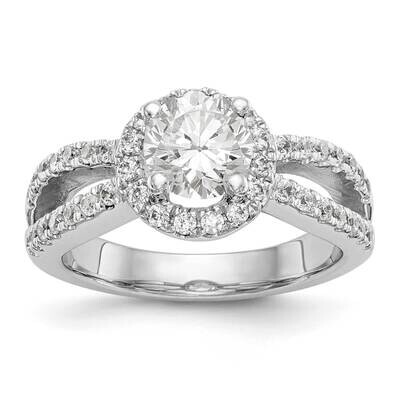 Diamond Vs/Si, D E F, S/M Round Halo Engagement Ring 14k White Gold True Origin Lab Grown RM2142E-0…