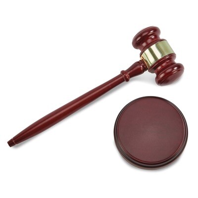 Walnut Finish Wood Gavel with Block GM18739, MPN: GM18739, 47105698893