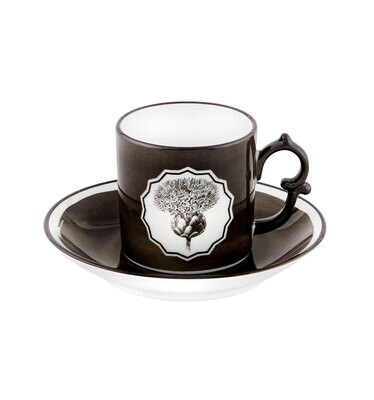 Vista Alegre Christian Lacroix Herbariae Coffee Cup and Saucer Black 21133515, MPN: 21133515, 56054…