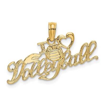 I Heart Volleyball Charm 14k Gold K8730, MPN: K8730, 637218019328