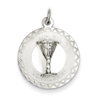 Holy Communion Disc Charm Sterling Silver QC2392, MPN: QC2392, 191101181191
