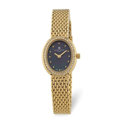 Charles Hubert Ladies IP-plated Stainless Black MOP Dial Watch  XWA6093, MPN: XWA6093, 848870009453