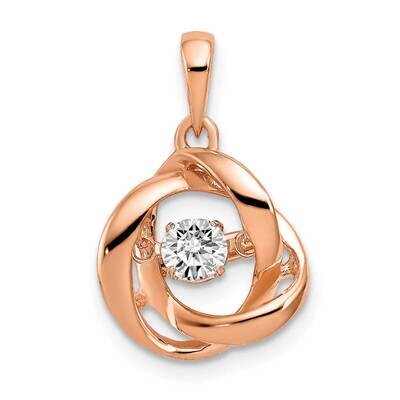 1/5Ct. Vibrant Diamond Intertwined Rings Pendant 14k Rose Gold PM4784-020-RA, MPN: PM4784-020-RA, 8…