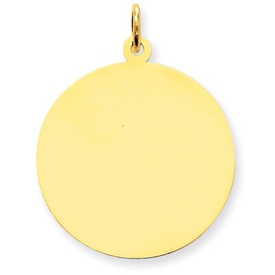 Plain .027 Gauge Circular Engravable Disc Charm 14k Gold XM139/27, MPN: XM139/27, 883957493633