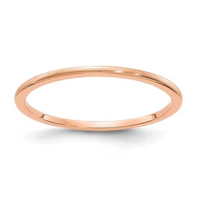 1.2mm Half Round Satin Stackable Band 14k Rose Gold STK24-120R, MPN: STK24-120R, 191101670411