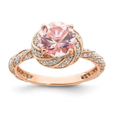 Crystal Ring Sterling Silver Rose-tone QR6852, MPN: QR6852, 883957749563