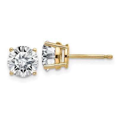 1.25ct. 5.5mm Round J-K Color Moissanite Earrings 14k Gold YG326-10MB, MPN: YG326-10MB,