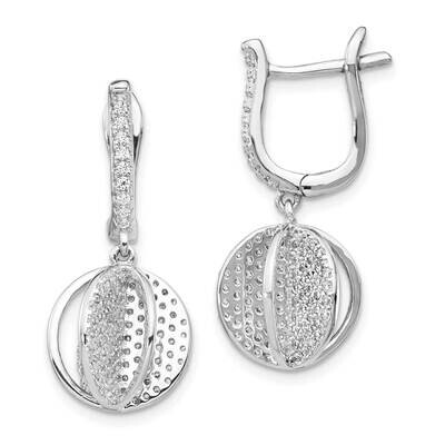 Cz Sphere Leverback Earrings Sterling Silver QE15439, MPN: QE15439, 883957833330