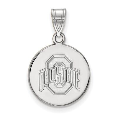 Ohio State University Medium Disc Pendant 14k White Gold 4W040OSU, MPN: 4W040OSU, 886774847610