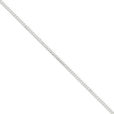 3.9mm Flat Curb Chain 7 Inch 14k White Gold WFBU100-7, MPN: WFBU100-7, 886774120201