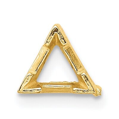 Triangle V-End with Airline 3.0mm Setting 14k Yellow Gold YG278, MPN: YG278,