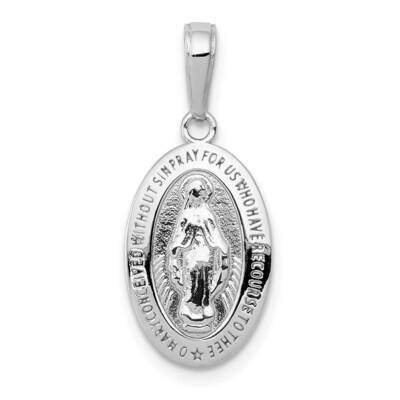 Miraculous Medal Pendant 14k White Gold M1431W, MPN: M1431W, 637218171842