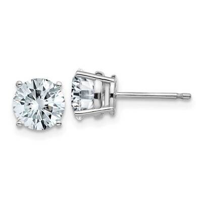 1.25ct. 5.5mm Round D E F Pure Light Moissanite Earrings 14k White Gold WG326-10MP, MPN: WG326-10MP…