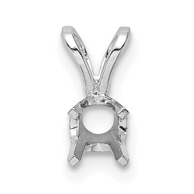 Round 4-Prong Medium Weight .01ct. Pendant Setting 14k White Gold WG932, MPN: WG932,