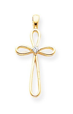 Diamond Cross Pendant 14k Gold XP985AA, MPN: XP985AA, 883957212395