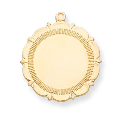 Fancy Disc with Eyelet Stamping 14k Yellow Gold YG1257, MPN: YG1257,