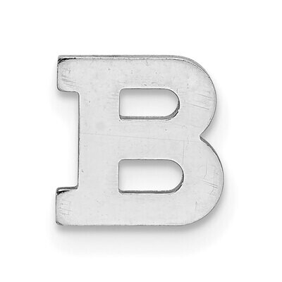 Die Struck Letter B 14k White Gold WG2221B, MPN: WG2221B,