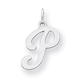 Stamped Initial P Charm Sterling Silver QC4163P, MPN: QC4163P, 883957134222