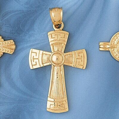 Dazzlers Jewelry Cross Pendant Necklace Charm Bracelet in Yellow, White or Rose Gold 8060, MPN: DZ-…