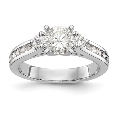 Diamond Peg Set Engagement Ring 14k White Gold RM2654E-065-WAA, MPN: RM2654E-065-WAA, 883957798134