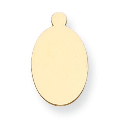 Oval with Eyelet Stamping 14k Yellow Gold YG1091, MPN: YG1091,