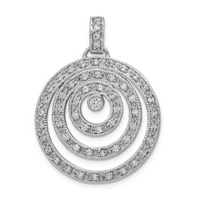 Cz Circles Pendant Sterling Silver Rhodium-plated CMEI17878, MPN: CMEI17878,