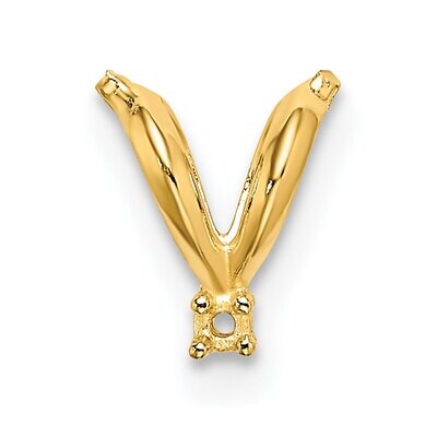 Casted Diamond Accent Bail 14k Yellow Gold YG1571, MPN: YG1571,