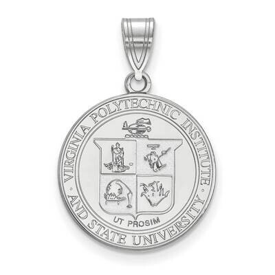 Virginia Tech Large Crest Pendant 14k White Gold 4W063VTE, MPN: 4W063VTE, 191101215377