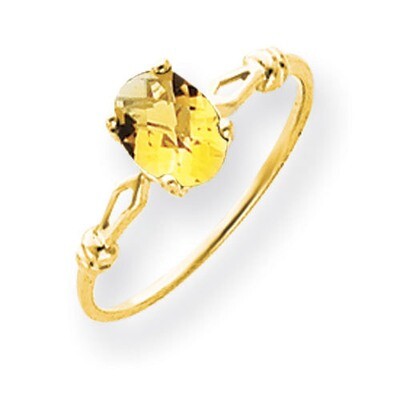 Citrine Ring 14k Gold 7x5mm Oval Y4654CI, MPN: Y4654CI, 883957562506
