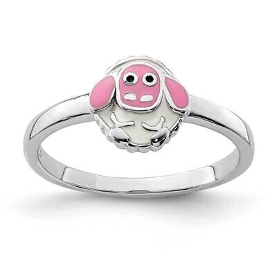 Childs Enameled Lamb Ring Sterling Silver Rhodium-plated QR6817, MPN: QR6817, 883957945781