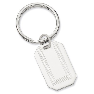 Kelly Waters with Engravable Area Key Ring Rhodium-plated Polished GP3822, MPN: GP3822, 196904085462