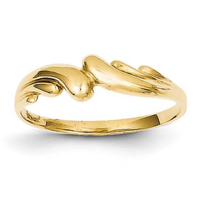 Swirl Dome Ring 14k Gold Polished D111, MPN: D111, 886774092201